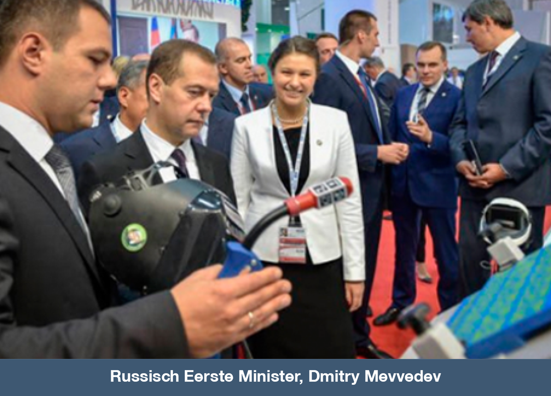 Russisch Eerste Minister, Dmitry Mevvedev test Soldamatic